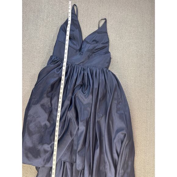 Fame and Partners Formal Dress High Low Prom Homecoming Wedding Navy Blue Size 6 - Picture 6 of 9